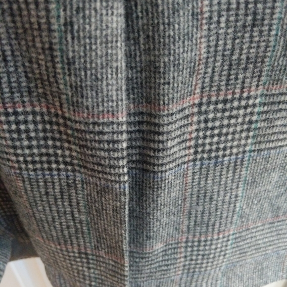 Stafford 46L Gray Rust Windowpane Plaid Wool - Picture 12 of 16